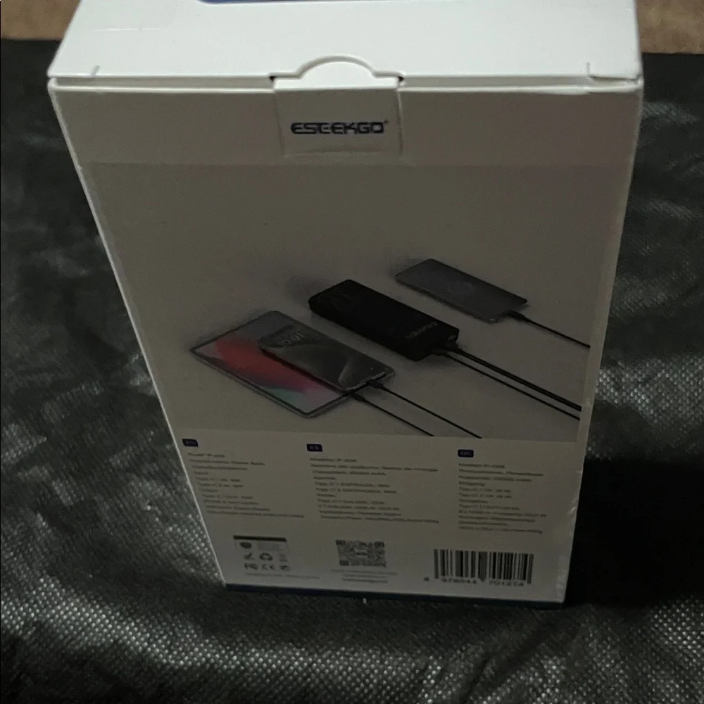 Gray Digital Display Power Bank 20000mAh